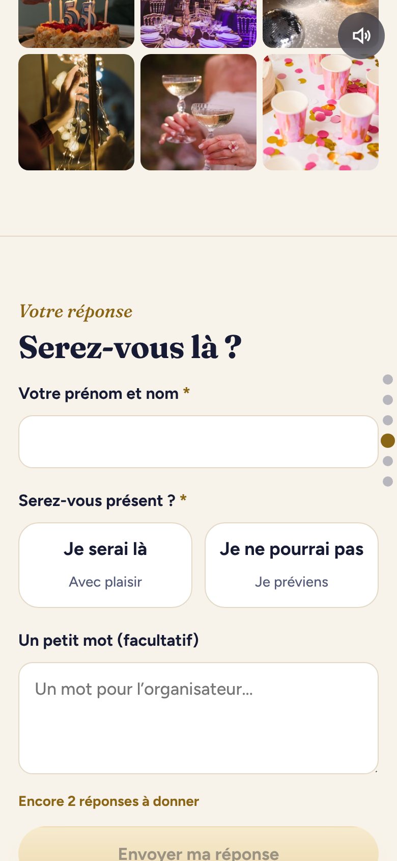 Formulaire de réponse